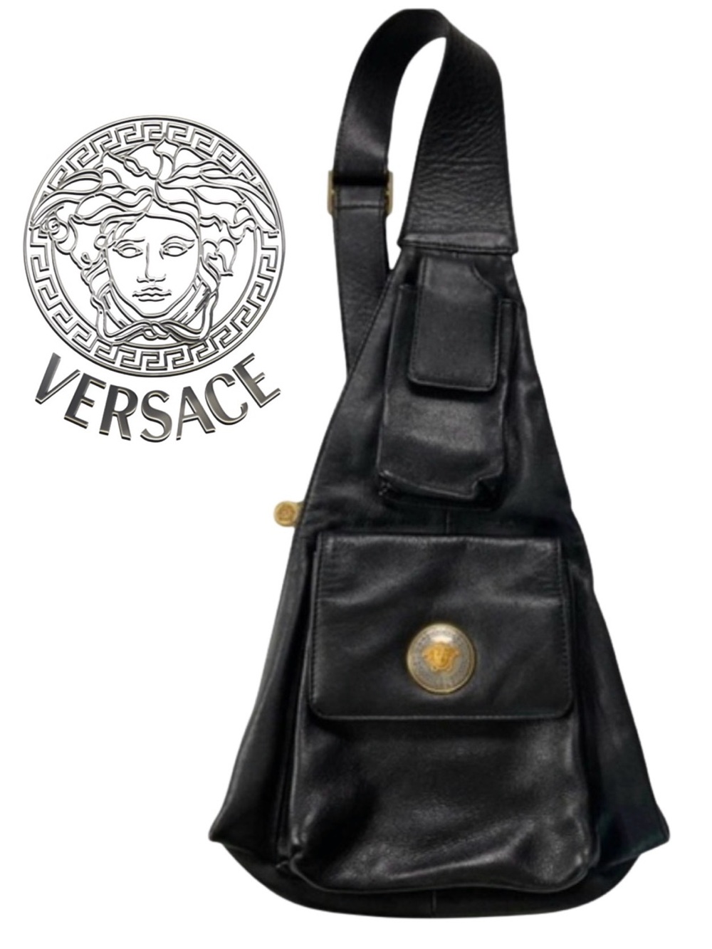 Gianni Versace Vintage Leather Sling